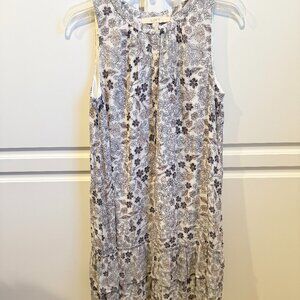 Loft Sleeveless Floral Lined Dress Small